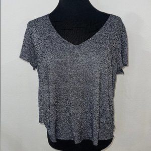 Grey V-Neck Top